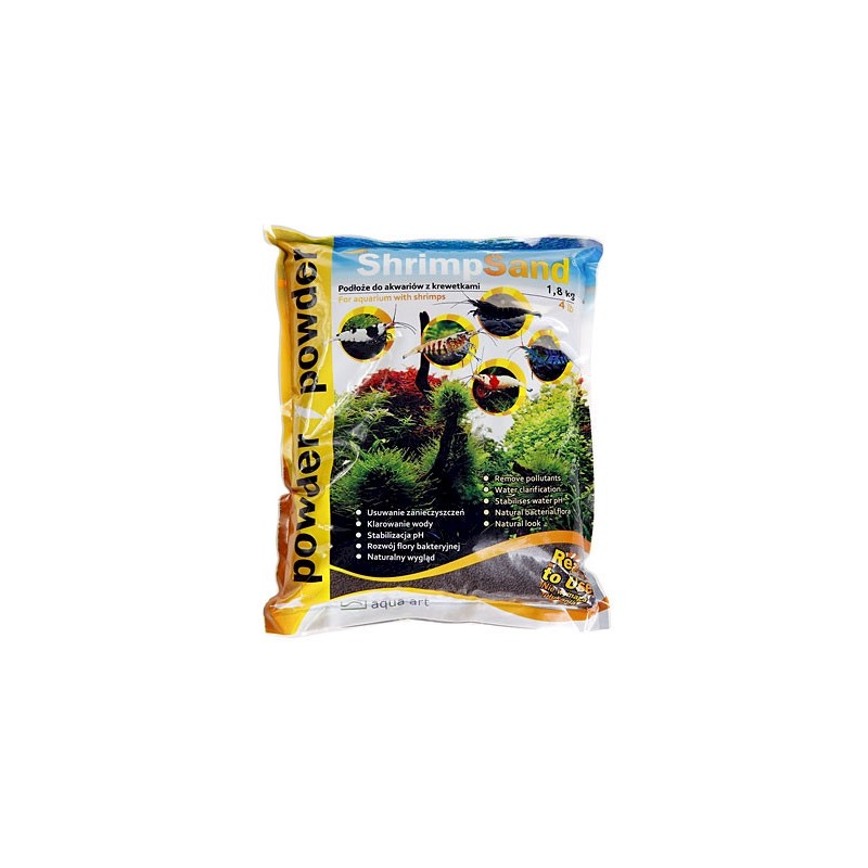 AQUA ART Shrimp Sand Powder  - podłoże do krewetkarium 1,8kg (brązowe)
