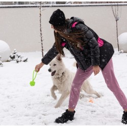 DINGO Piłka pleciona ze sznura z rączką "Energy" 6,5 x 22 cm - pomarańczowy