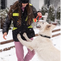 DINGO Piłka pleciona z uchwytem Energy 40 cm - pomarańczowy