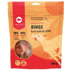MACED Rings z kurczakiem i rybą 500g