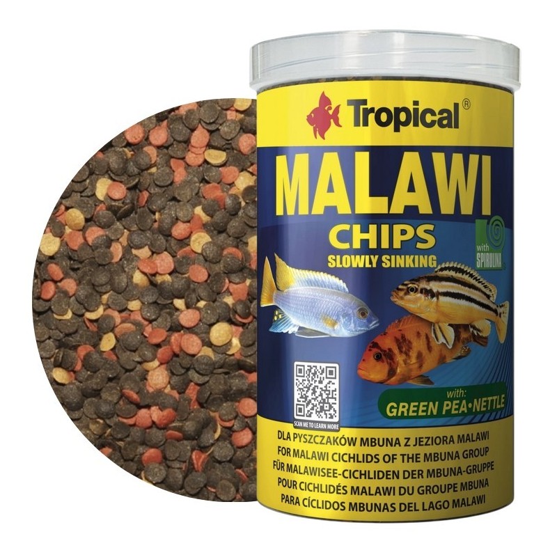 TROPICAL Malawi - pokarm dla pyszczaków mbuna z jeziora Malawi - puszka 1000ml/520g