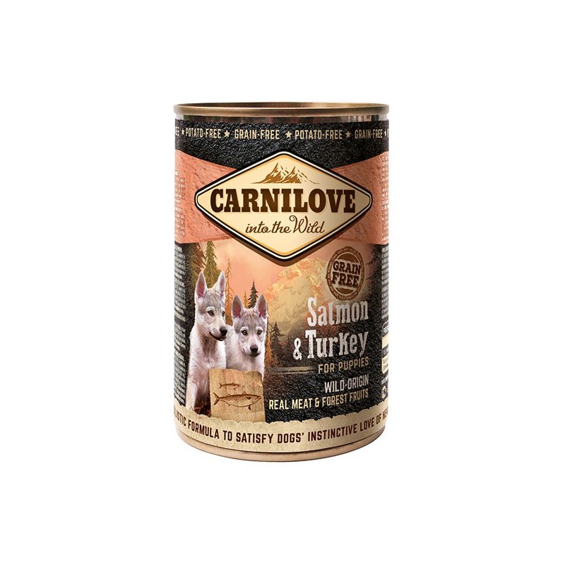 CARNILOVE Grain-Free Wild Meat Salmon and Turkey Puppies 6x 400g
