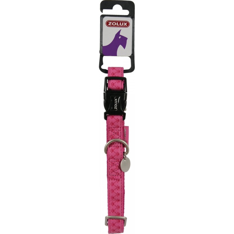 ZOLUX Obroża Mac Leather Fuksja 20mm (dla średnich ras)