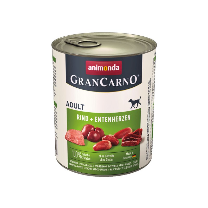 ANIMONDA GranCarno Adult wołowina i kacze serca 800g 24x 800g