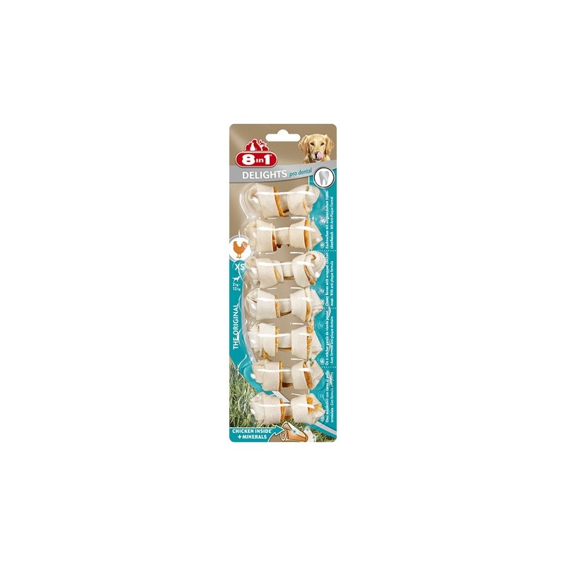 8in1 Dental Delights Bones XS - kość Pro Dental 7szt.