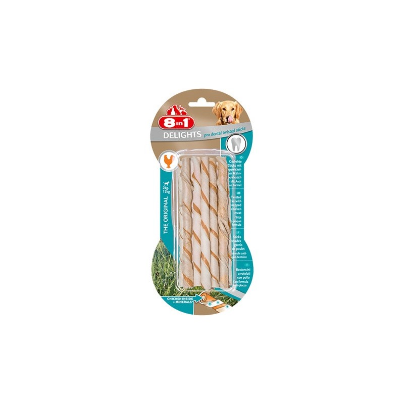 8in1 Delights Pro Dental Twisted Sticks - Skręcane pałeczki Pro Dental 10 szt.