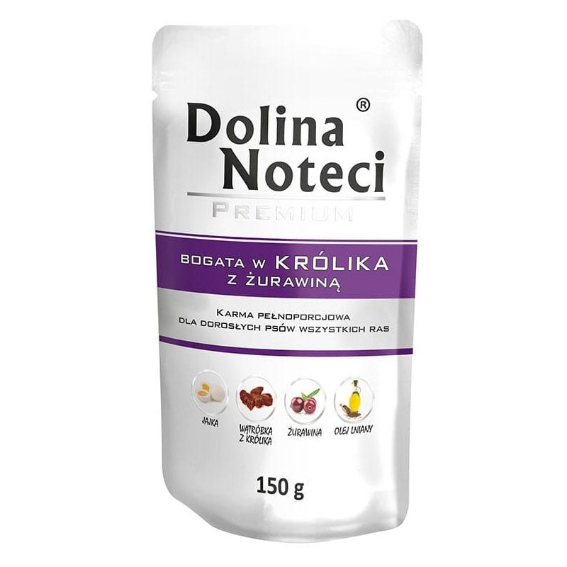 DOLINA NOTECI Premium - Bogata w królika z żurawiną (Saszetka) 12x 150g