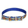 DINGO Obroża Winnetou z metalowym zapięciem - niebieska 20mm x 55cm