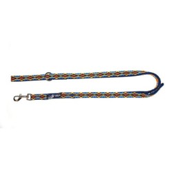DINGO Smycz przedłużana Winnetou - niebieska 1,6cm x 120-220cm