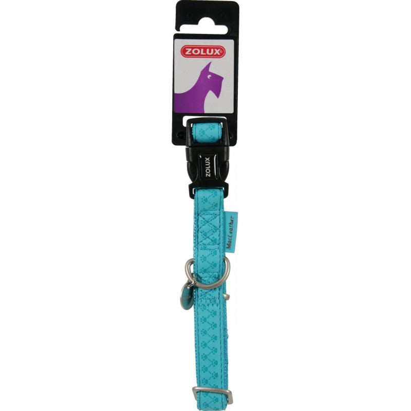 ZOLUX Obroża Mac Leather Turkusowa 25mm (dla dużych psów)