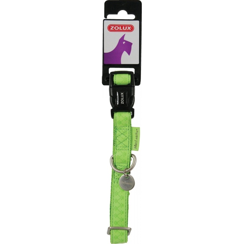 ZOLUX Obroża Mac Leather Seledynowa 25mm (dla dużych psów)