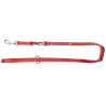 DINGO Smycz skórzana (przedłużana nitowana) - czerwona 1,5cm x 110-200cm