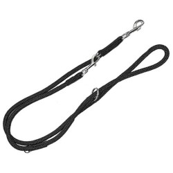 DINGO Smycz przedłużana - linka (czarna) 0,8cm x 220cm