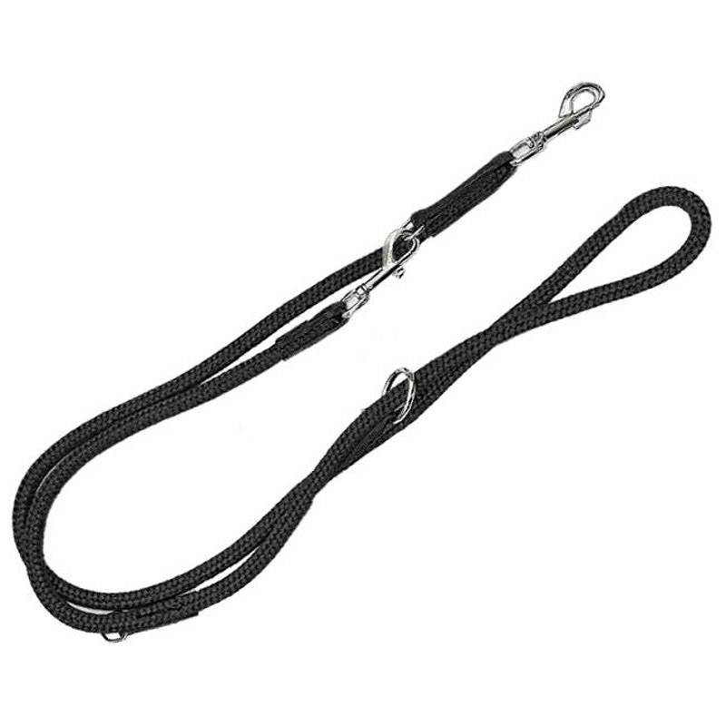 DINGO Smycz przedłużana - linka (czarna) 1,2cm x 220cm