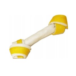 MACED Kość wiązana biało-żółta 21 cm