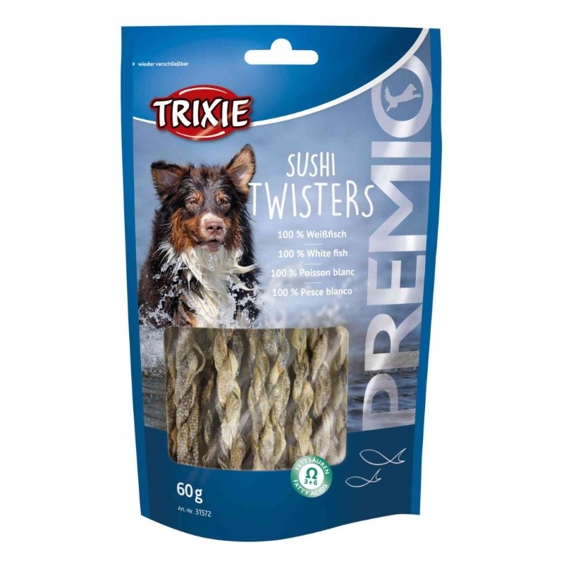 TRIXIE Przysmaki Snacki Premio Sushi Twisters z rybą 60g