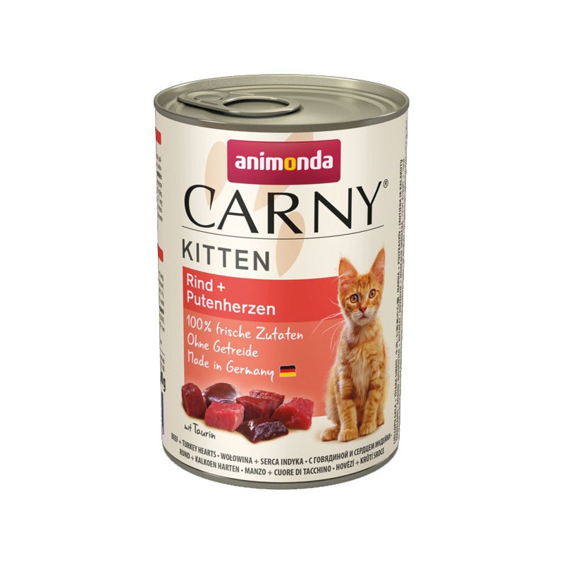 ANIMONDA Carny Kitten - Wołowina z sercami indyka 400g 400g