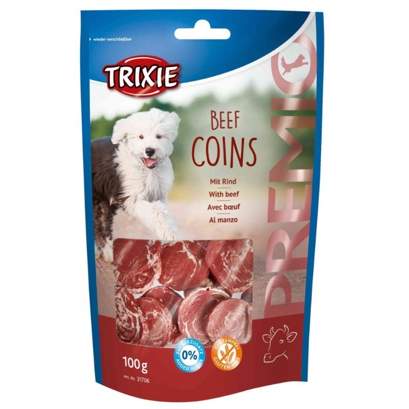 TRIXIE Przysmaki Premio Beef Coins - krążki z wołowiną 100g