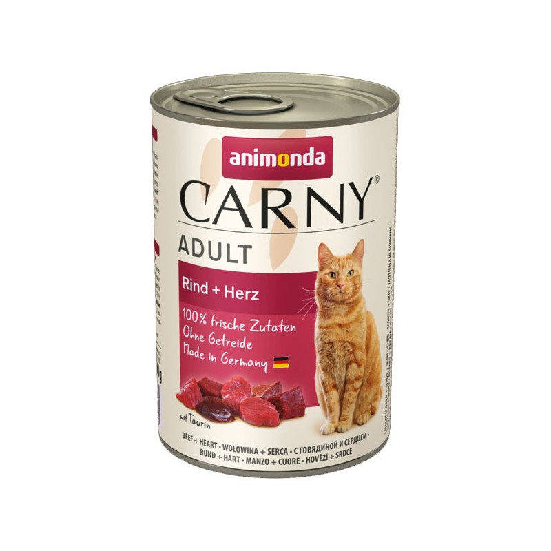 ANIMONDA Carny Adult - Wołowina z sercami 400g 6x 400g