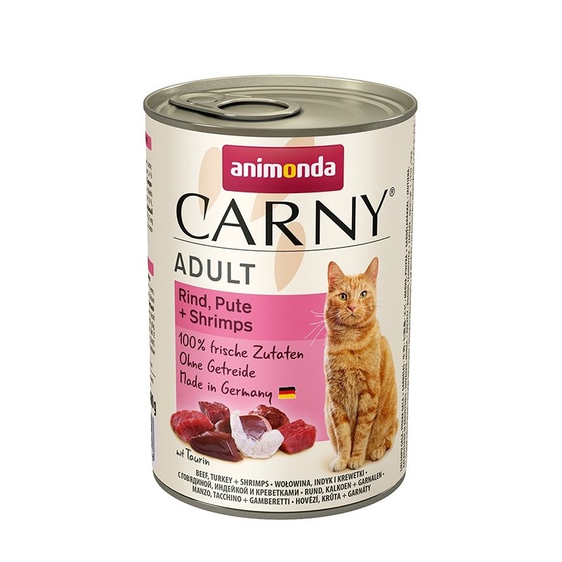 ANIMONDA Carny Adult - Wołowina, Indyk i krewetki 400g 24x 400g