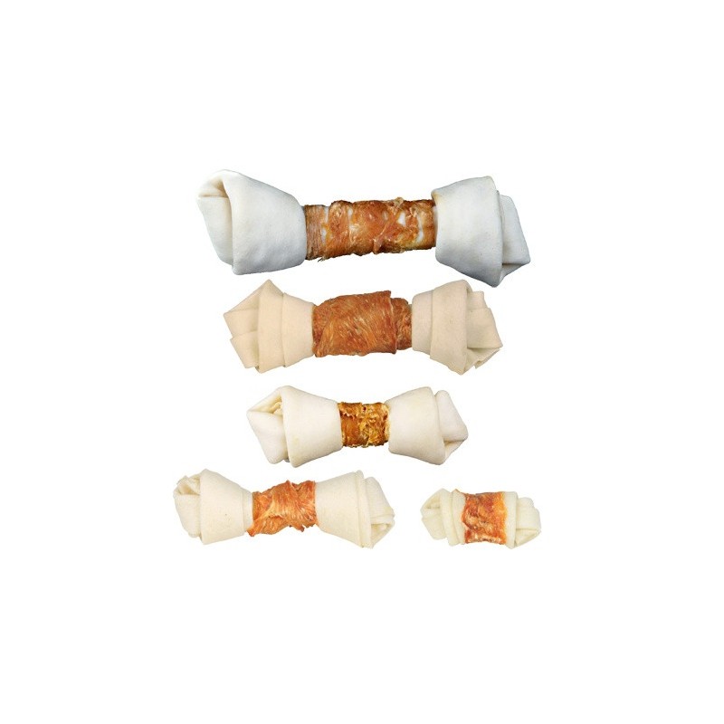 TRIXIE Denta Fun - kość wiązana z kurczakiem 70g (15cm)