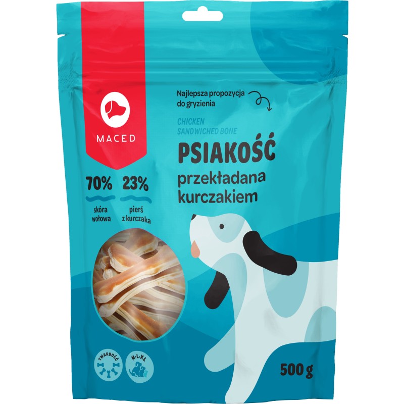 MACED Psiakość przekładana kurczakiem 500g
