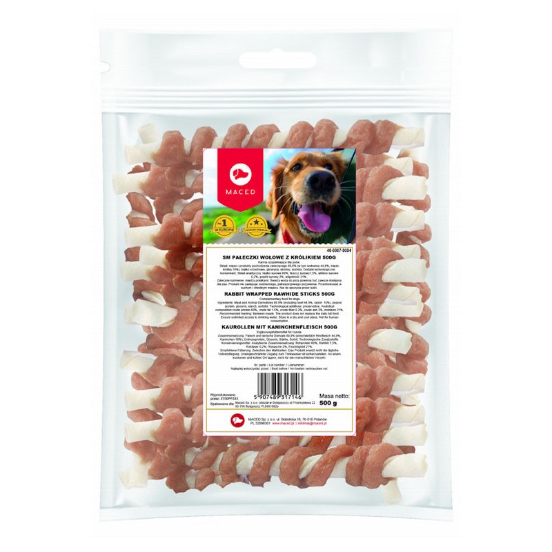 MACED Pałeczki wołowe z królikiem 500g