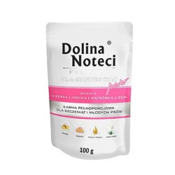 DOLINA NOTECI Premium Małe Rasy Junior - serca indyka, wątróbka z gęsi (saszetka) 24x 100g