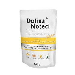DOLINA NOTECI Premium Małe Rasy Junior - żołądki z kurczaka, wątróbka cielęca (saszetka) 24x 100g