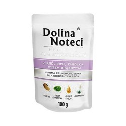 DOLINA NOTECI Premium Małe Rasy - Królik z fasolką i ryżem brązowym (saszetka) 100g