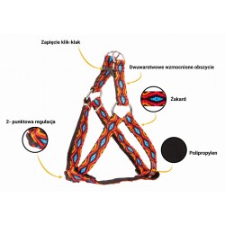 DINGO Szelki Fred Winnetou - czarne Rozm. 50