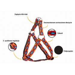 DINGO Szelki Fred Winnetou - czerwone Rozm. 70