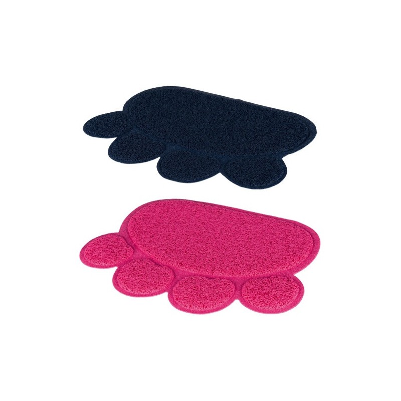 TRIXIE Mata PVC pod kuwetę w kształcie łapy 40cm x 30cm (różowa)