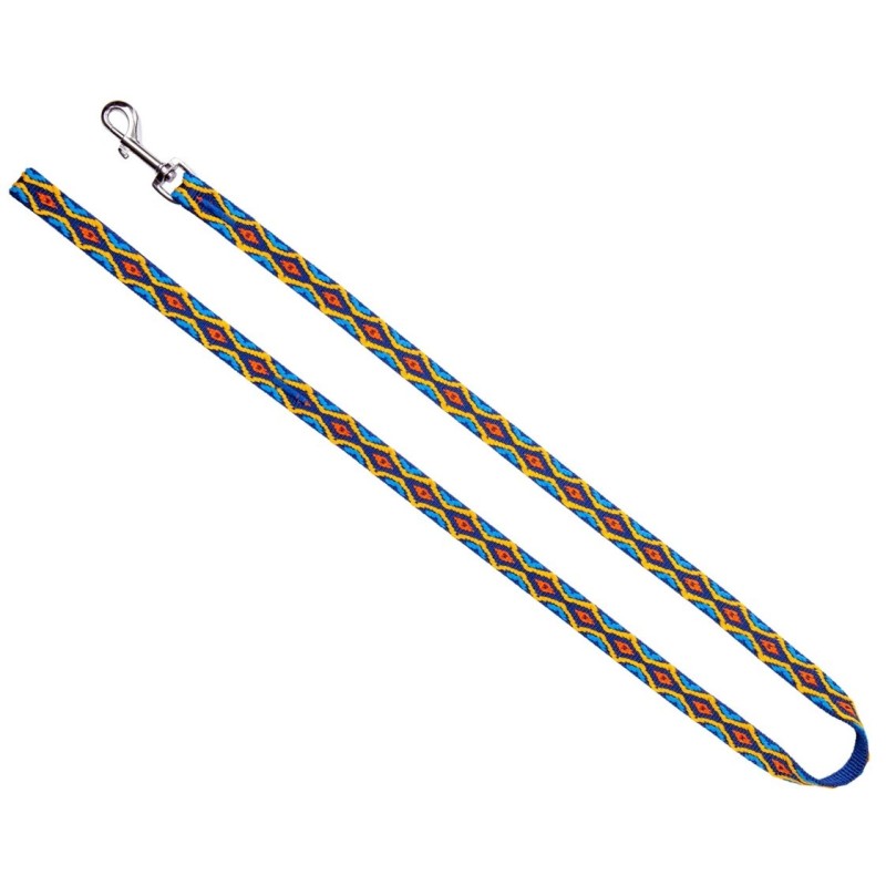 DINGO Smycz pojedyncza Winnetou - niebieska 2cm x 130cm