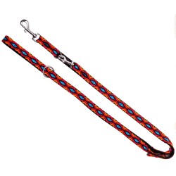 DINGO Smycz przedłużana Winnetou - czarna 1,6cm x 120-220cm