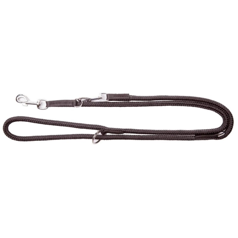 DINGO Smycz przedłużana - linka (czarna) 0,8cm x 220cm