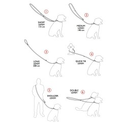 AMIPLAY Smycz regulowana 6 in 1 Cotton - Granatowa L