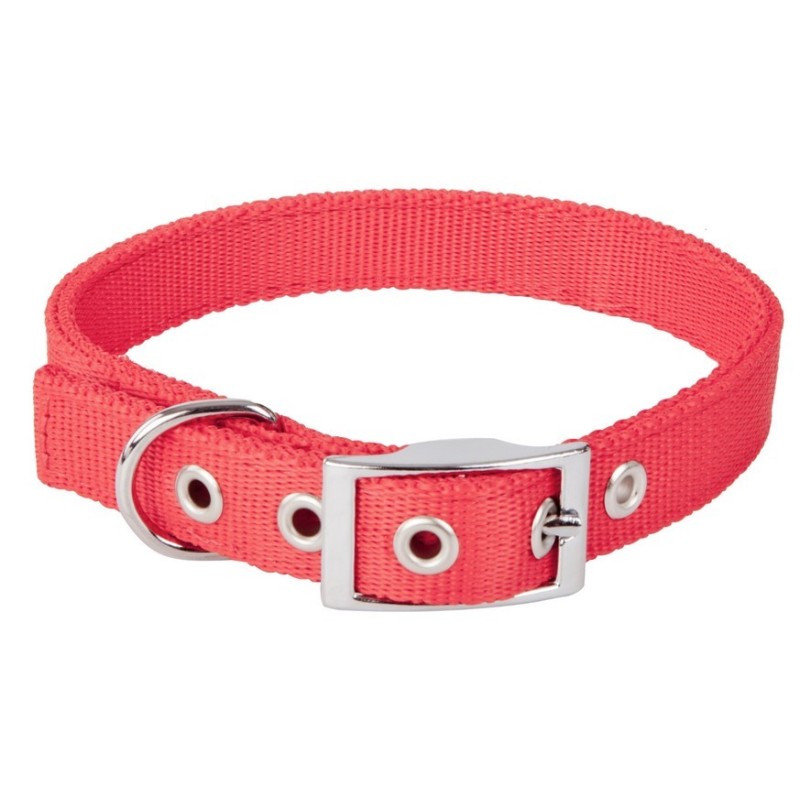 DINGO Obroża Extra z taśmy - czerwona 3,0cm x 65cm (44-55cm)