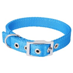 DINGO Obroża Extra z taśmy - niebieska 2,5cm x 70cm (48-59cm)