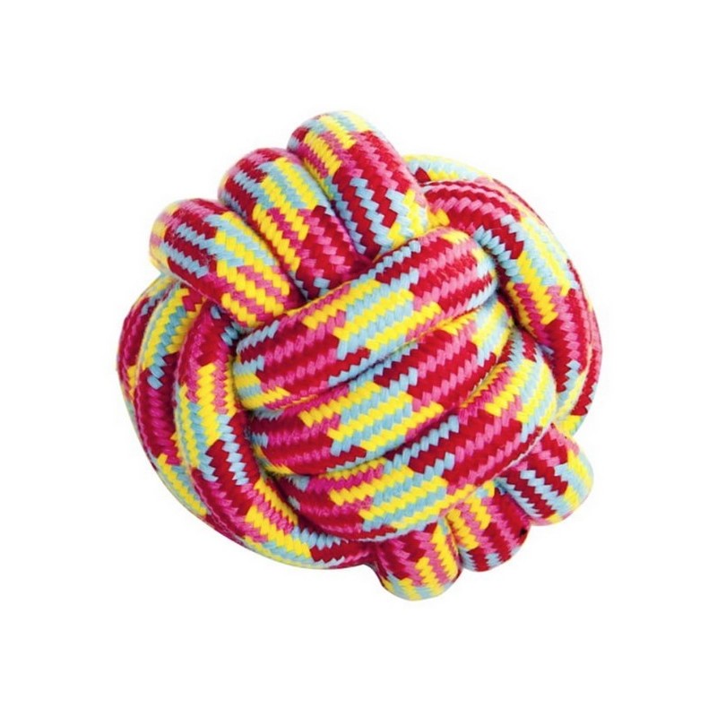 DINGO Piłka Parrot pleciona ze sznura 7cm