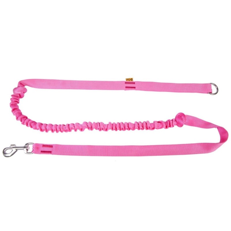 DINGO Smycz do biegania z amortyzatorem - różowa