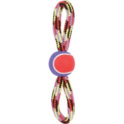 ZOLUX Zabawka ze sznura z piłką tenisową - ósemka 36 cm