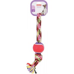 ZOLUX Zabawka ze sznura z piłką tenisową - uchwyt 40 cm