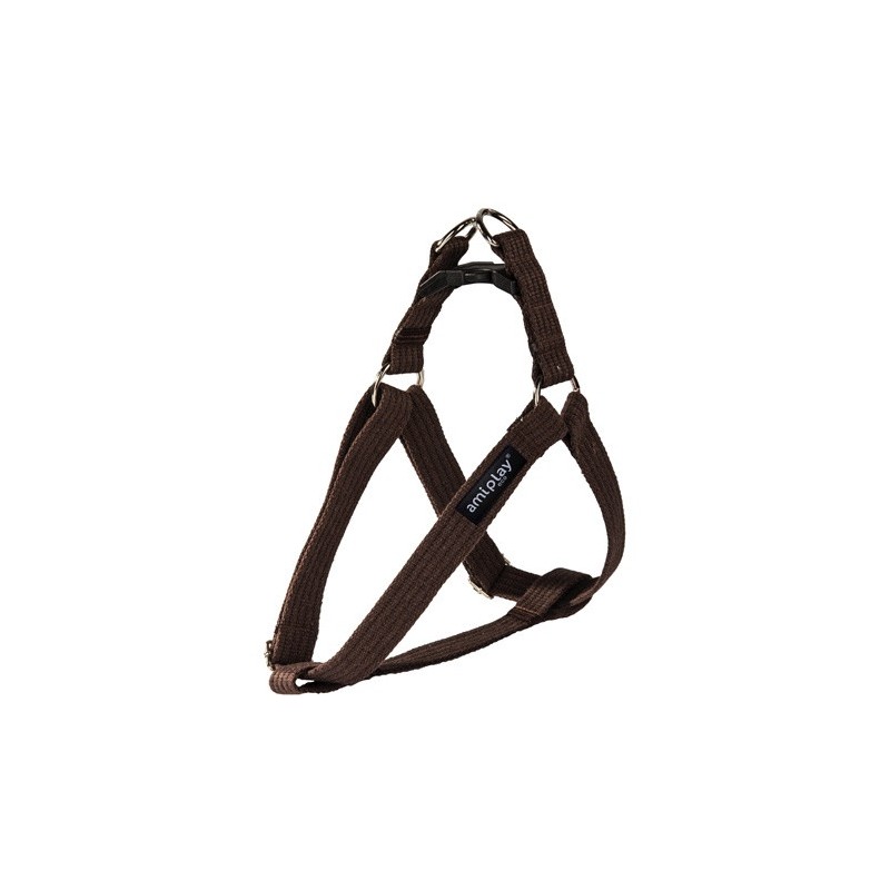 AMIPLAY Szelki regulowane Cotton - Brązowe S