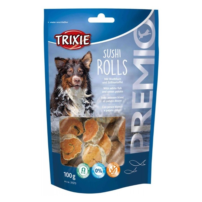 TRIXIE Snacki Premio Sushi Rolls - przysmak z rybą 100 g