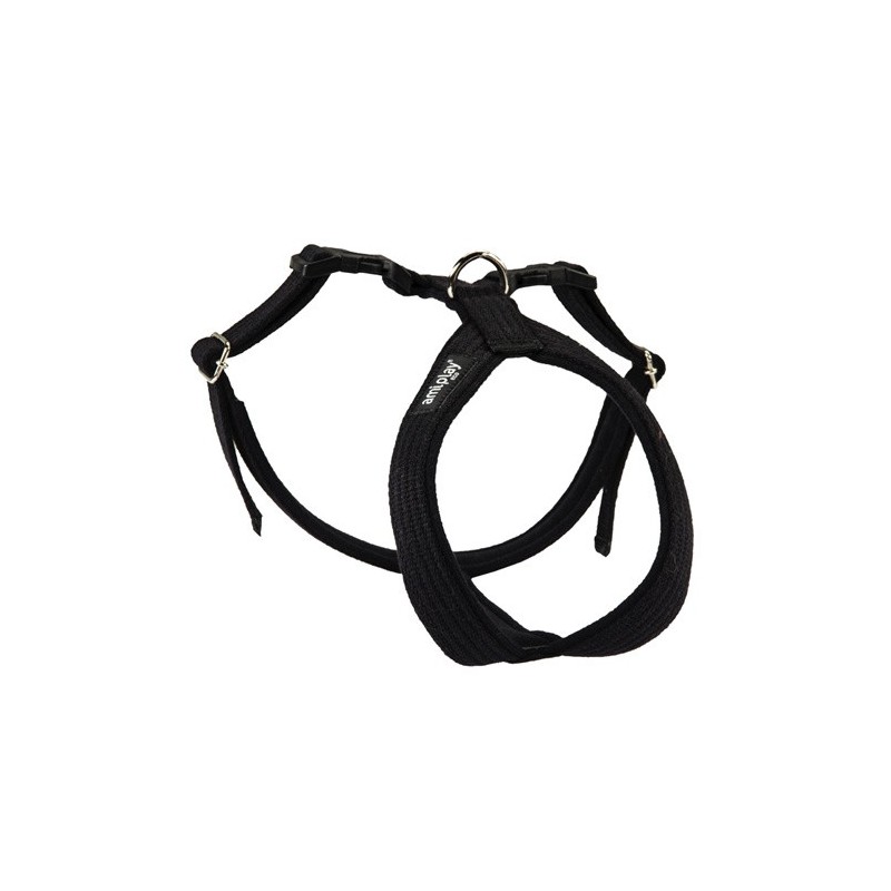 AMIPLAY Szelki regulowane Grand Soft Cotton - Czarne XXL