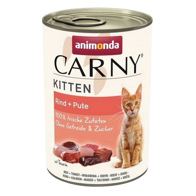 ANIMONDA Carny Kitten - Wołowina z sercami indyka 400g 400g