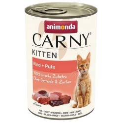 ANIMONDA Carny Kitten - Wołowina z sercami indyka 400g 24x 400g