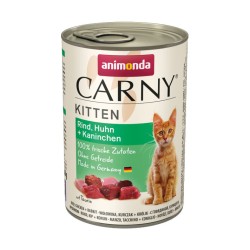 ANIMONDA Carny Kitten - Wołowina, kurczak, królik 400g 12x 400g