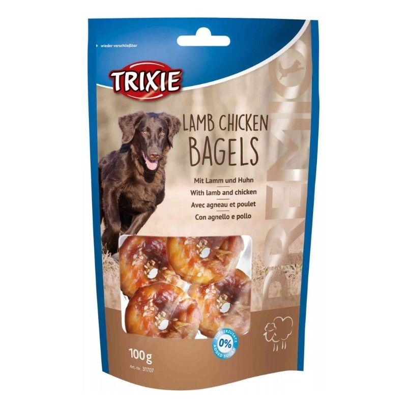 TRIXIE Przysmak Premio Bagels - rogaliki z kurczakiem i jagnięciną 100g